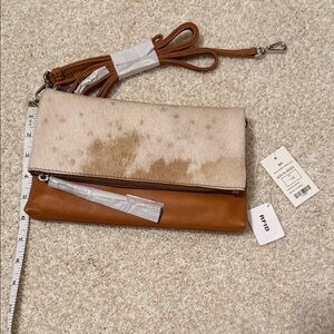 Elegant Tan and Cream Clutch